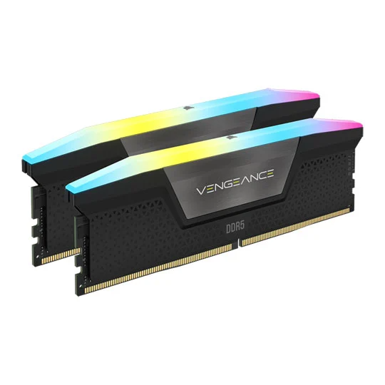 Corsair Vengeance RGB Black 48GB, 2 x 24GB 7200 MT/s DDR5 DIMM Memory