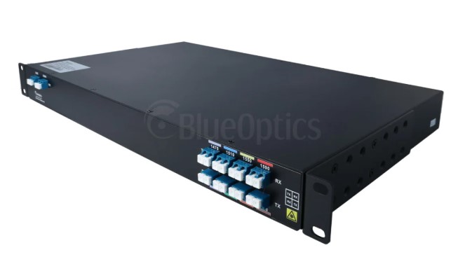 BlueOptics BOCR8. 1270nm to 1450nm, Single mode,1HE 8-Channel CWDM Multiplexer