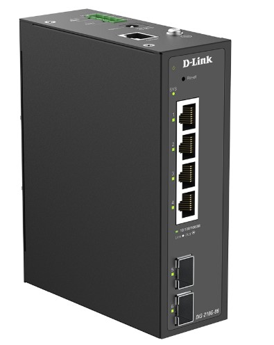 D-Link DIS-210G-06, Industrial 4-Port 1G + 2-Port 1G SFP L2+ Managed Switch