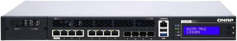 QNAP QuCPE-7012, Intel Xeon D-2146NT  32GB 2 Drive Bays 1U Rackmount NAS