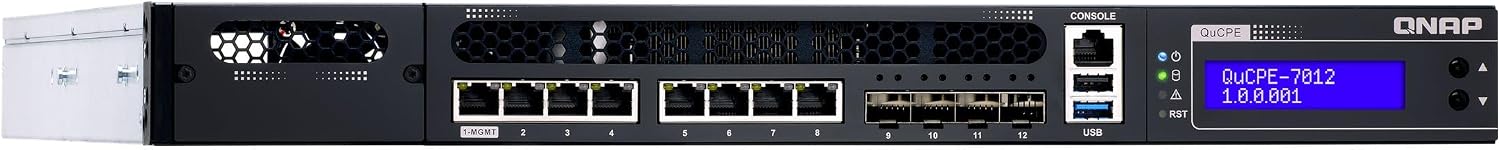 QNAP QuCPE-7012, Intel Xeon D-2146NT  32GB 2 Drive Bays 1U Rackmount NAS