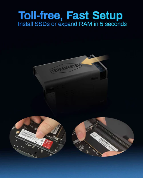 TerraMaster F4-424 Max, Intel Core i5‑1235U, 8GB 4-Bays Dual 10GbE ports NAS