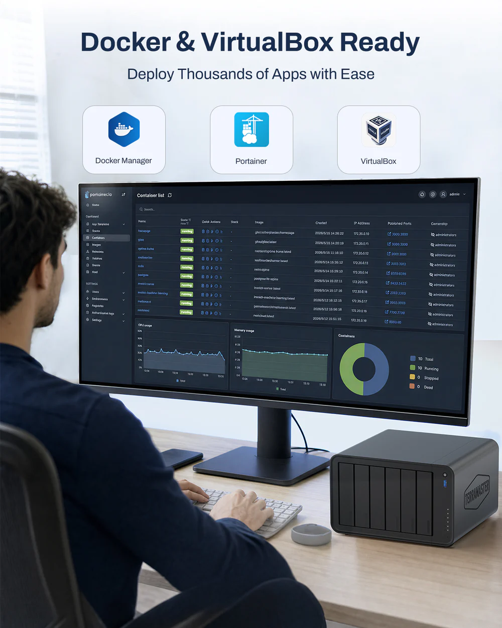 TerraMaster F6-425 Pro, Intel Core i3-1315U, 8GB Dual 10GbE ports 6-Bays AI NAS