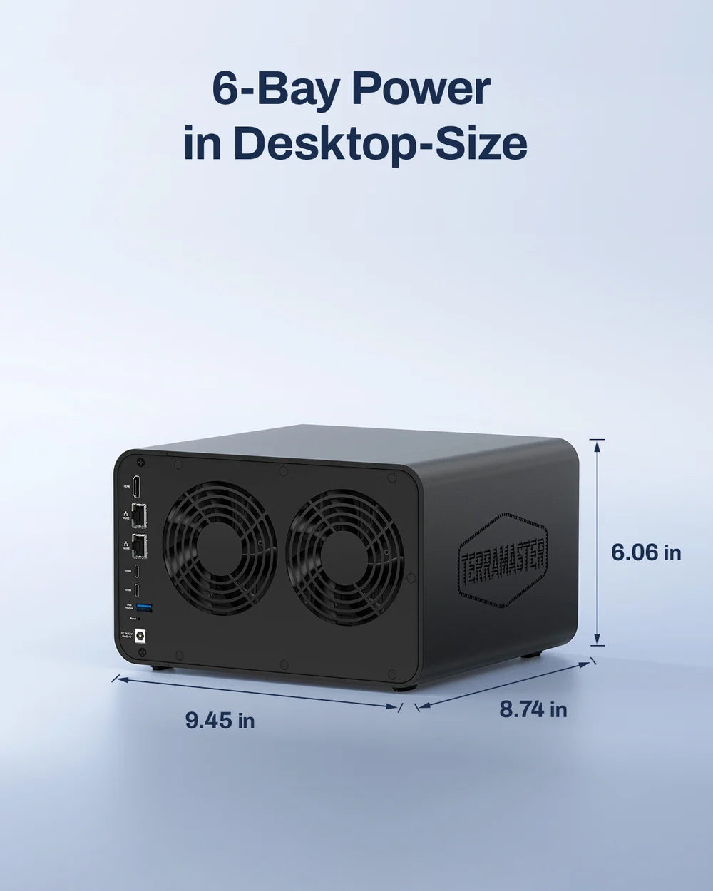 TerraMaster F6-425 Pro, Intel Core i3-1315U, 8GB Dual 10GbE ports 6-Bays AI NAS