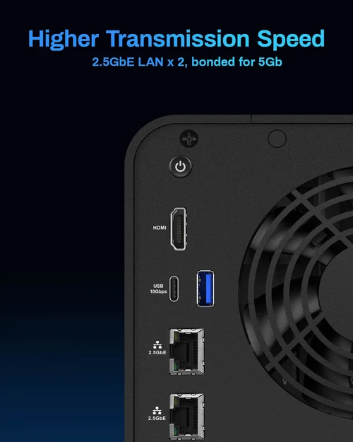 TerraMaster F6-424, 8GB Dual 2.5G Ethernet ports 6-Bay High Performance NAS