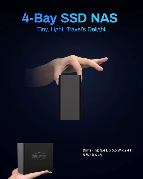 TerraMaster F4 SSD, Intel N95 8GB 4-Bay All-Flash NAS Server