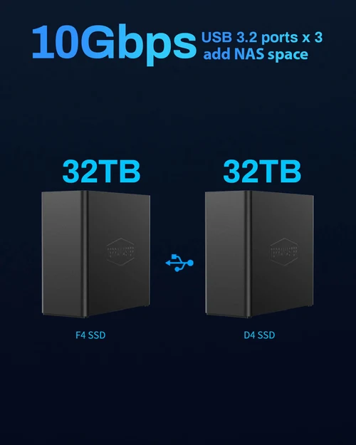 TerraMaster F4 SSD, Intel N95 8GB 4-Bay All-Flash NAS Server