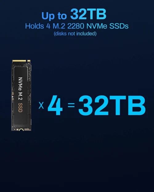 TerraMaster F4 SSD, Intel N95 8GB 4-Bay All-Flash NAS Server