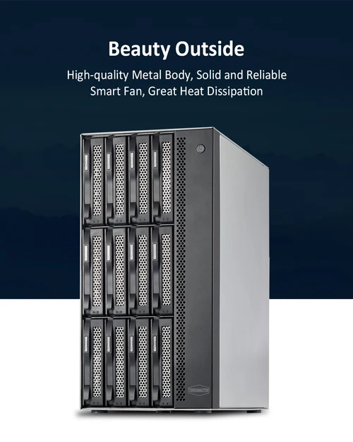 TerraMaster  T12-450 Intel Atom C3558R, 8GB 12-bay NAS