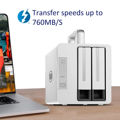 TerraMaster TD2 Thunderbolt 3, 2-bay 40Gbps Professional-Grade RAID