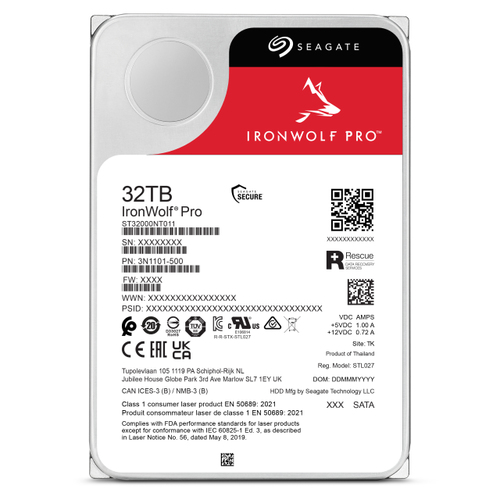 Seagate IronWolf Pro ST32000NT000, 32TB 7200 RPM 3.5" Serial ATA III Hard Drive