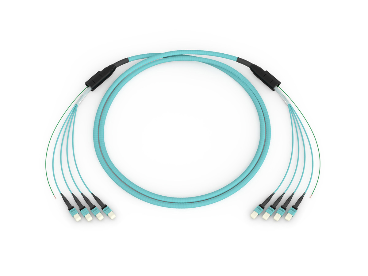Corning GE5E508QADDDU100F EDGE8 MTP Armored Trunk 8F OM4 100ft Fiber Optic Cable