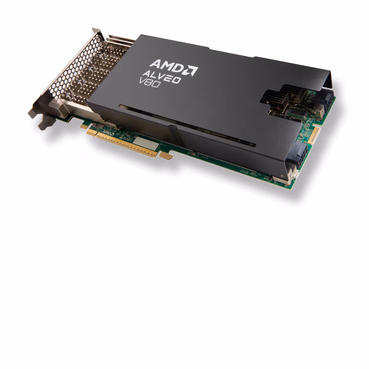 AMD Alveo V80 accelerator card for AI processing and enterprise data workloads