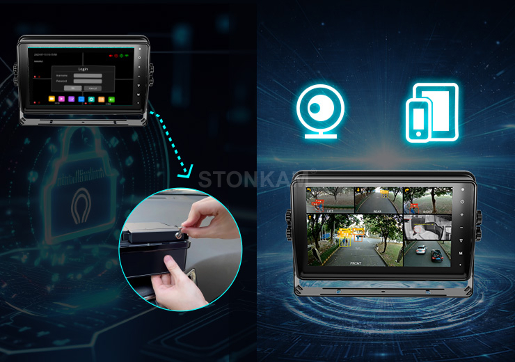 HD100297RSW HD 10.1'' 6CH IP66 Vehicle Recording AI Monitor