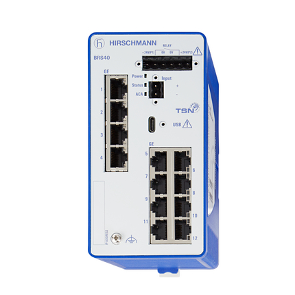 Hirschmann BRS40-12TX-EEC, Next-Gen Compact Managed Switch
