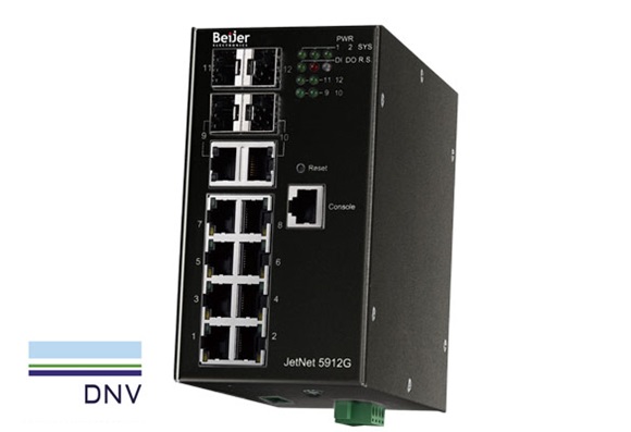 Beijer JetNet 5912G-2C2F Industrial DNV 12-port L2 Managed Ethernet Switch