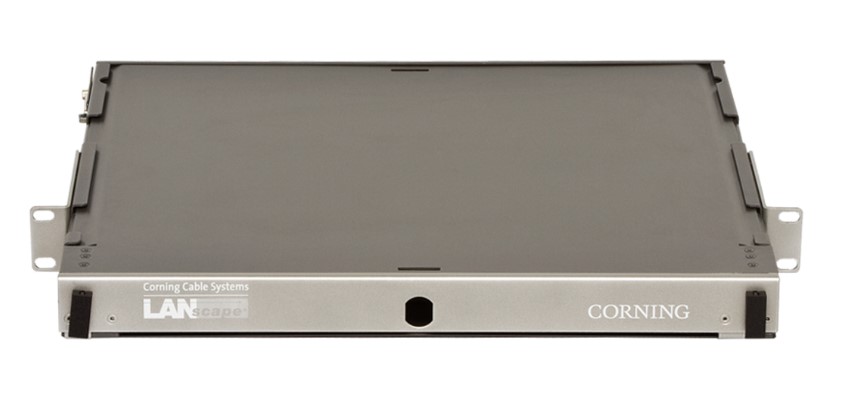 Corning PCH-01U 1U Rack Mount Fiber Optic Enclosure, Holds 2 Panels Patch Panel