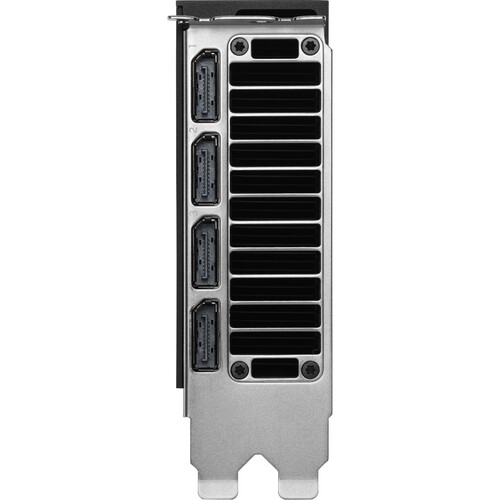 Rear I/O of NVIDIA RTX PRO 5000 Blackwell showing four DisplayPort 2.1b connectors
