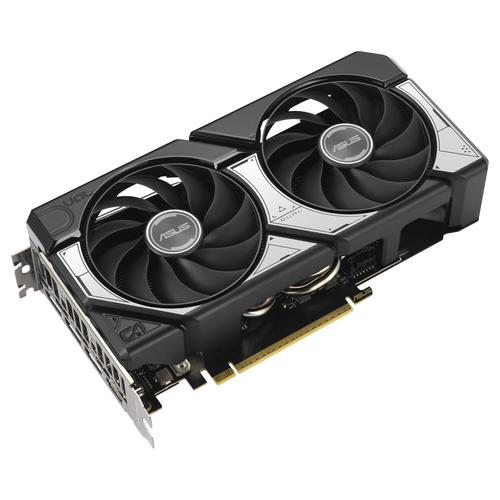 ASUS RTX 5060 Ti Dual Series showing PCIe 5.0 connector and side profile