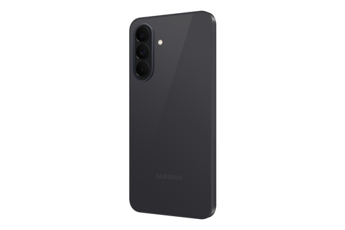 Samsung Galaxy A37 5G rear view featuring triple camera array and matte black finish