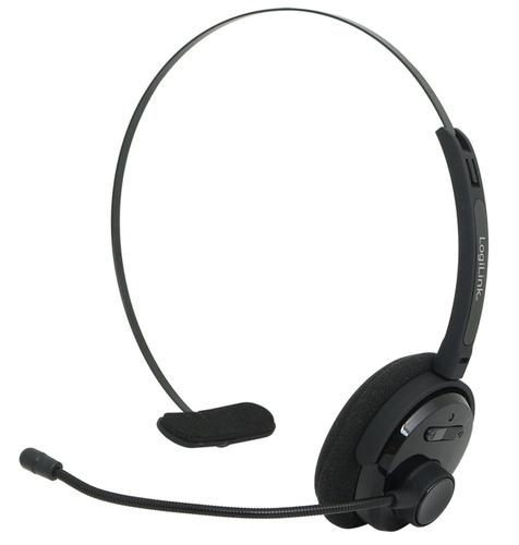 LogiLink BT0027, Wireless, Headset/Headphones, Black