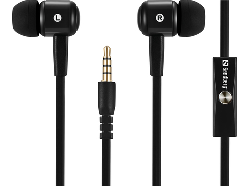 Sandberg Speak’n Go In-Earset, Wired, 20 - 20000 Hz, Headset/Earphones, Black