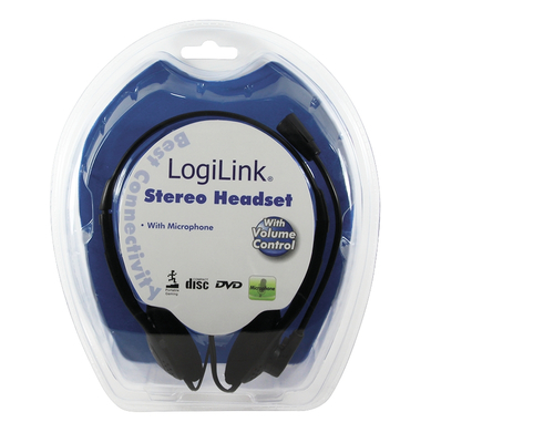 LogiLink (HS0001) Stereo, Wired, 8 - 22000 Hz, Headset/Headphone, Black