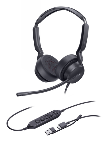 Yealink UH42 Dual UC USB C headset with noise canceling boom mic