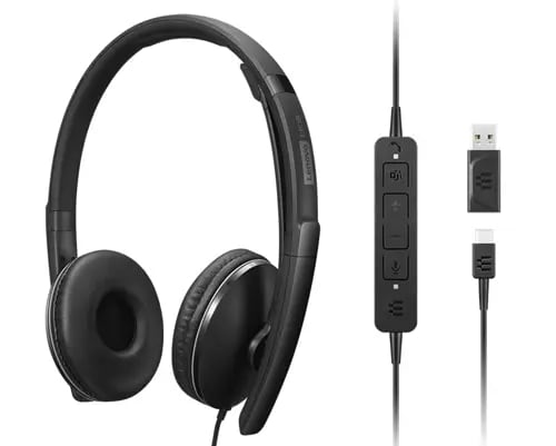 Lenovo (4XD1M45627), Wired, 20 - 20000 Hz, Headset/Headphones, Black