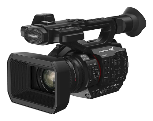 Panasonic HC-X20 4K Ultra HD camcorder displaying 3.5-inch LCD for live monitoring