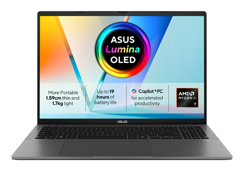 ASUS Vivobook S16 Copilot+ PC, AMD Ryzen AI 7, 32GB/1TB,16" Laptop
