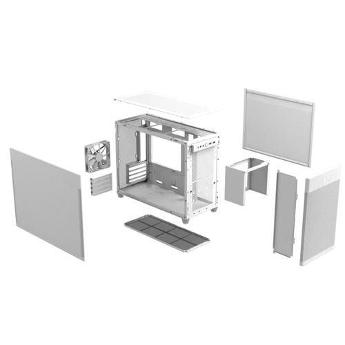 ASUS PRIME AP201 CASE TG WHITE Mini Tower Case