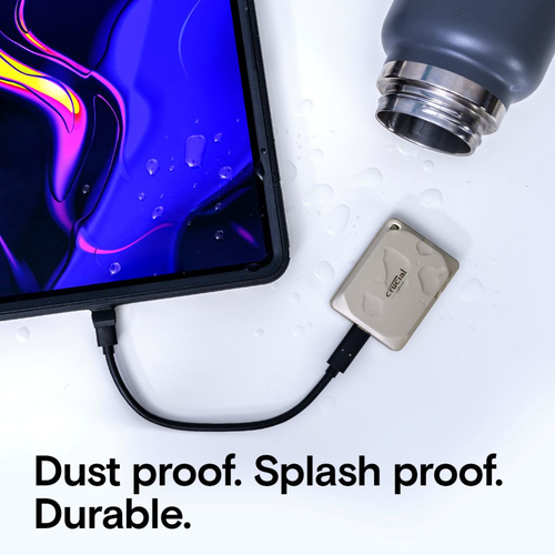Crucial X9 Pro, 4 TB, USB Type-C, 3.2 Gen 2, 1050 MB/s External SSD