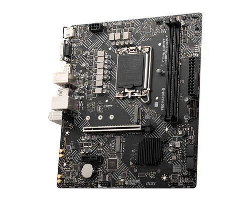 MSI PRO H610M-G motherboard highlighting dual-channel DDR5 memory slots and CPU fan connector