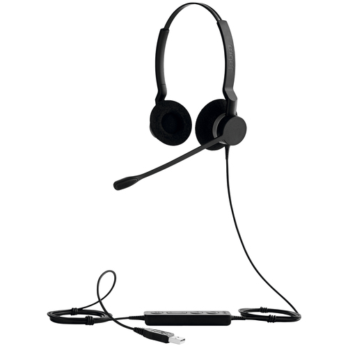 Jabra BIZ 2300 Duo USB, Wired, 150 - 4500 Hz,  Headset/Headphones, Black