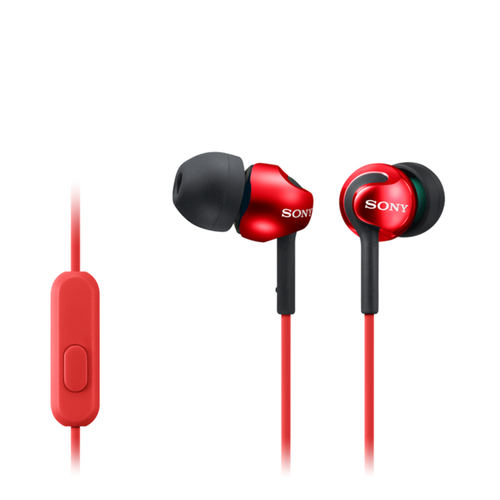 Sony MDR-EX110AP, Wired, 5 - 24000 Hz, Headset/Earphones, Red