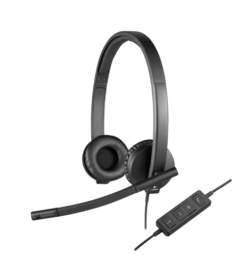 Logitech USB H570e Stereo, Wired, 31.5 - 20000 Hz, Headset/Headphones, Black