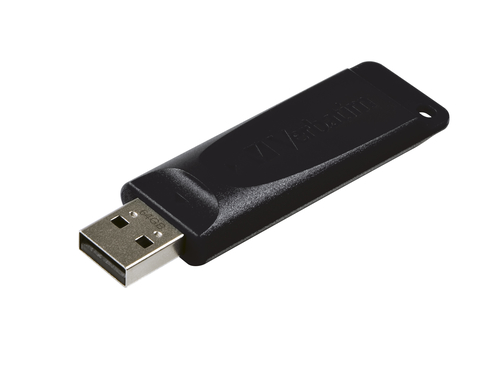 Verbatim Slider 64GB USB 2.0 flash drive black retractable design