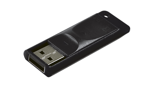 Verbatim 64GB USB flash drive with sliding connector black