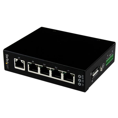 Startech 5 Port Unmanaged Industrial Gigabit Ethernet DIN Rail / Wall-Mountable Switch