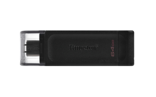 Kingston DataTraveler 70 64GB USB Type-C flash drive front view