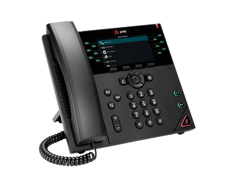 POLY VVX 450 12-Line PoE IP Phone Black LCD Display