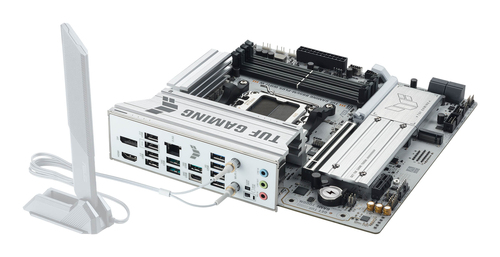 ASUS TUF Gaming B850M-PLUS WIFI7 W rear IO ports USB HDMI WiFi 7