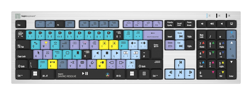 Logickeyboard LKB-RESC-AJPU-UK, Full-size (100%), Wired, USB QWERTY, Silver