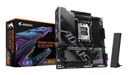 GIGABYTE B840M AORUS ELITE AM5 Micro ATX DDR5 WiFi 6E Motherboard