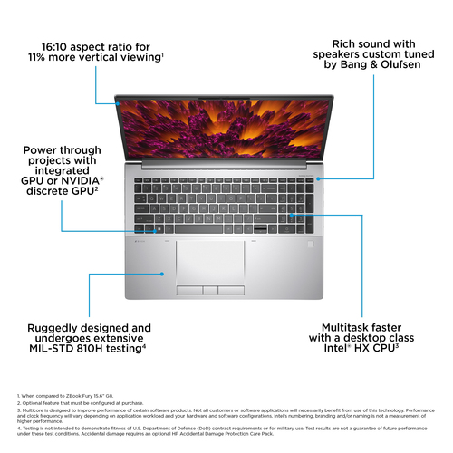 HP ZBook Fury 16 G10 Intel® Core™ i9 16" 64 GB 2 TB Windows 11 Pro