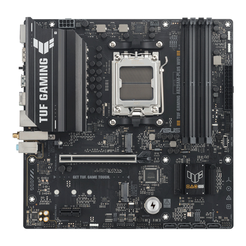 ASUS TUF GAMING A620AM-PLUS WIFI micro ATX motherboard front view