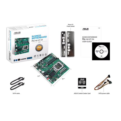 ASUS PRO H610T D4-CSM Thin Mini-ITX H610 Business Motherboard