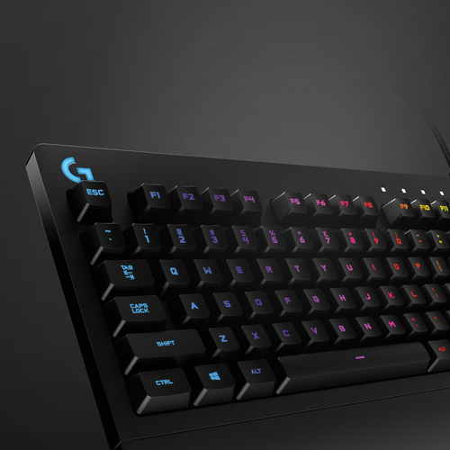 Logitech G G213 Prodigy Gaming Keyboard, Full-size Wired, QWERTY, RGB LED, Black
