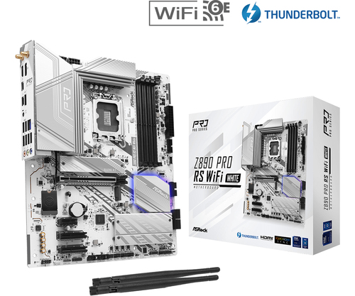 ASRock Z890 Pro RS WiFi White ATX LGA1851 Motherboard